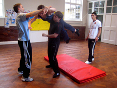 Dancers training in workshop under the guidance of Giorgi Belov